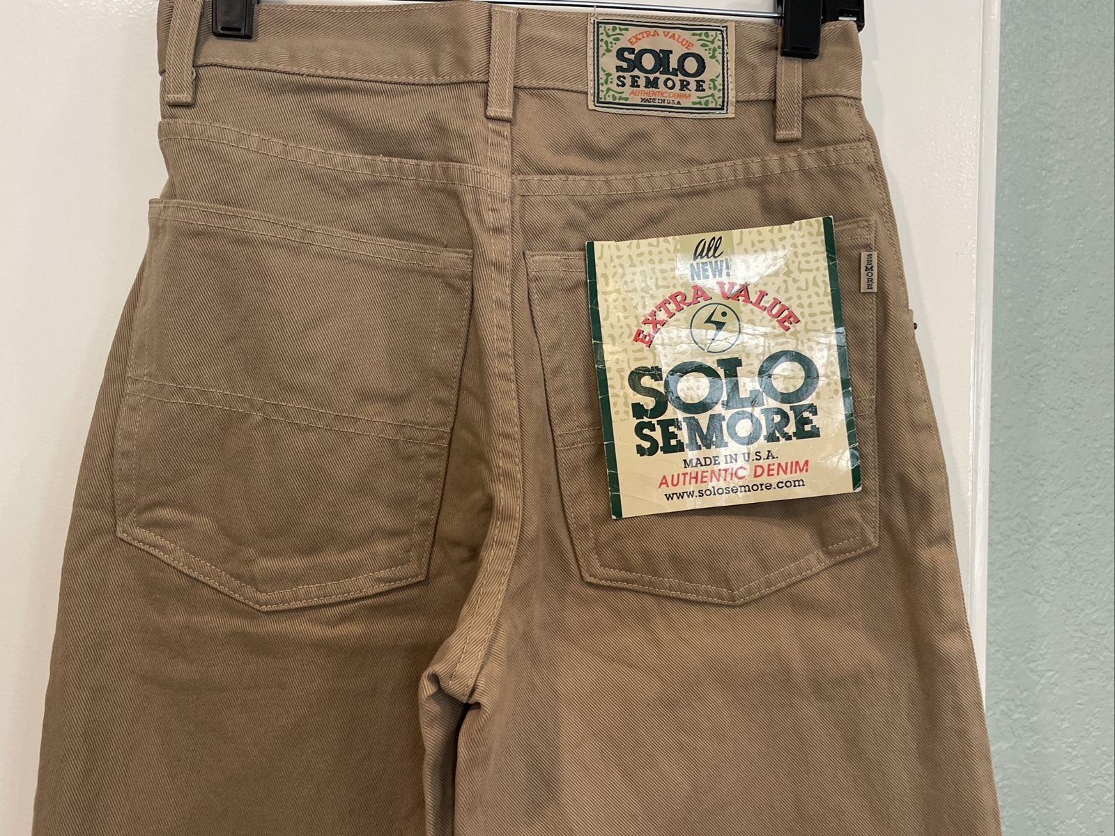 Solo Semore Jeans Men 28 Brown Tan Denim Baggy Wide Leg 90s Y2K 