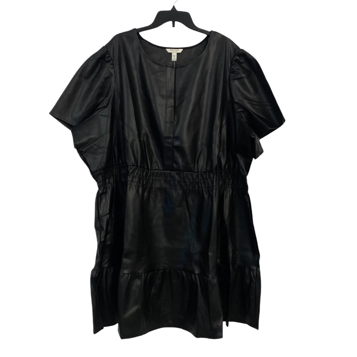 knee length dresses for ladies Pressure” Faux Leather Dress – Seaux Curvy Boutique