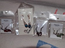 Silver Plated Teardrop Earrings Various Colors