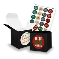 Itenga Set Frohe Weihnachten M51 24X Geschenkbox Schwarz 650X650Mm U Sticker