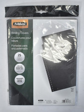 Fellowes Binding Covers Black Opaque 25 Pack Letter Size Heavyweight CRC 52249