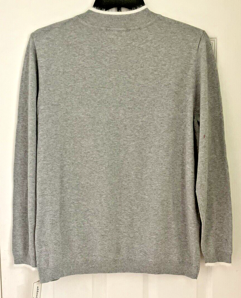 Alfred Dunner Sweater Gray size 1X Embellished Stonehedge Collection
