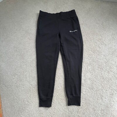Champion Sweatpants Mens Large Black Authentic Athleticwear Fleece Lined  Joggers