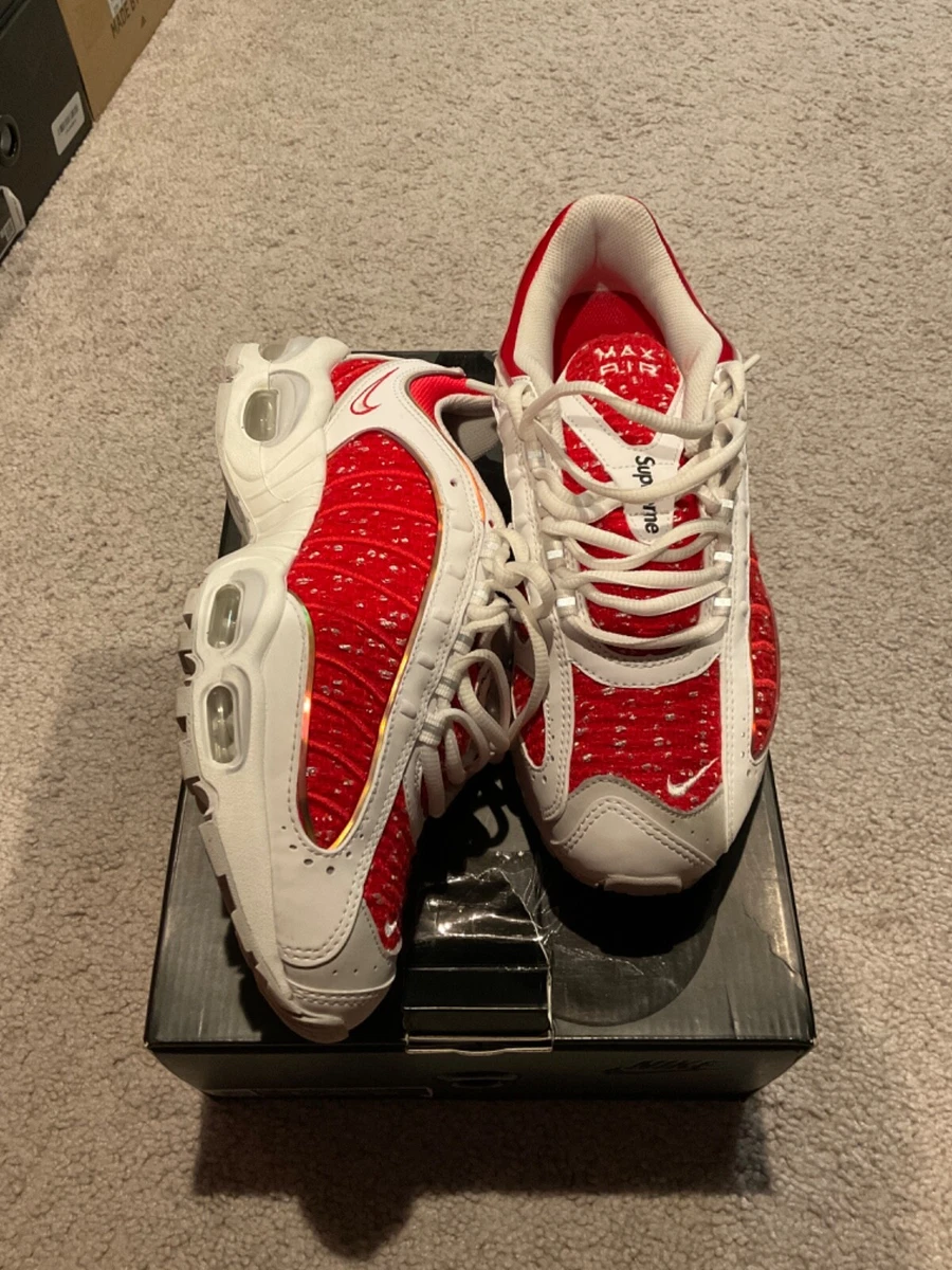 Nike Air Max Tailwind 4 x Supreme University Red Size 9 AT3854-100