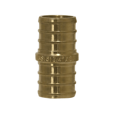 20 Pack XFITTING 3/4'' Pex Coupling - Lead Free Brass 3/4 Inch Crimp Coupling
