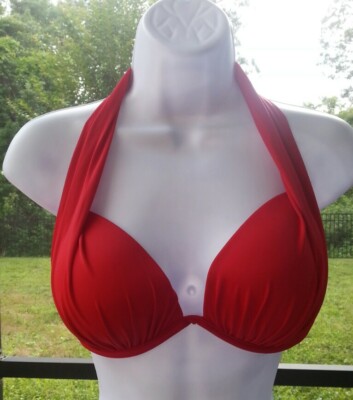 push up red bikini top