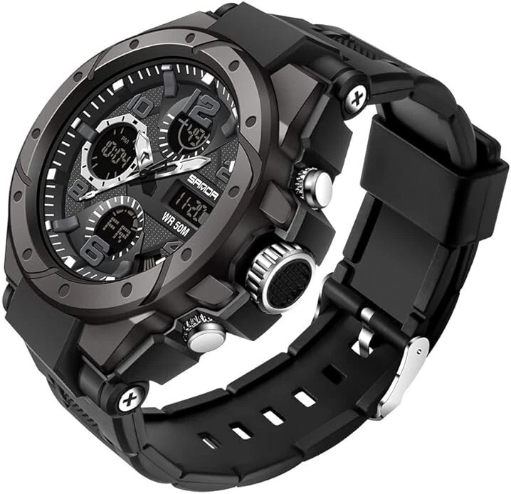 Relojes de pulsera digitales tácticos deportivos impermeables para hombre Foto 2 de 4