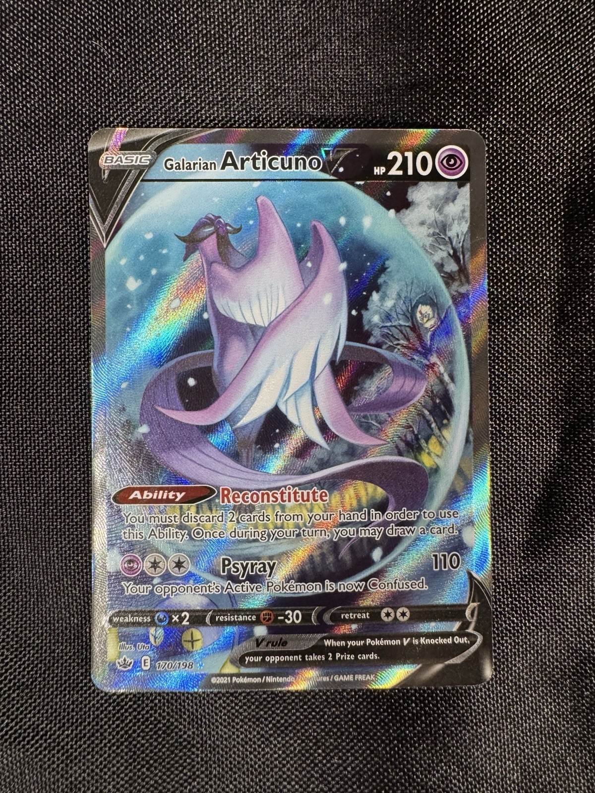Galarian Articuno V (Alternate Full Art) 170/198 Swsh06: Sword & Shield
