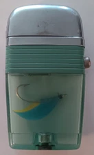 Vintage c1961 Scripto Vu-Lighter with Fly Fishing Hook Lure - Working