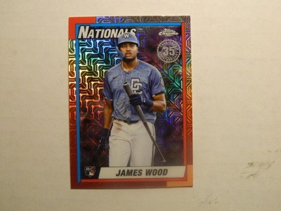 2025 Topps Update Chrome 1990 Retro 35th Anni. RC Card of James Wood - Nationals