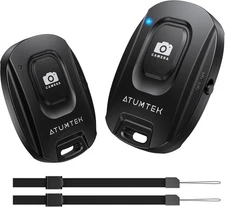 ATUMTEK Camera Remote Shutter for iPhone and Android Smartphones (2 Pack), Wirel