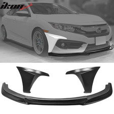 Fits 16-18 Honda Civic Coupe Sedan Ikon Gt Style Front Bumper Lip Side Caps Fits 16-18 Honda Civic Coupe Sedan Ikon Gt Style Front Bumper Lip Side Caps