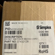 NEW Simplex 4100-6308 ES NET SM Fiber Media Card   FAST FREE SHIPPING a
