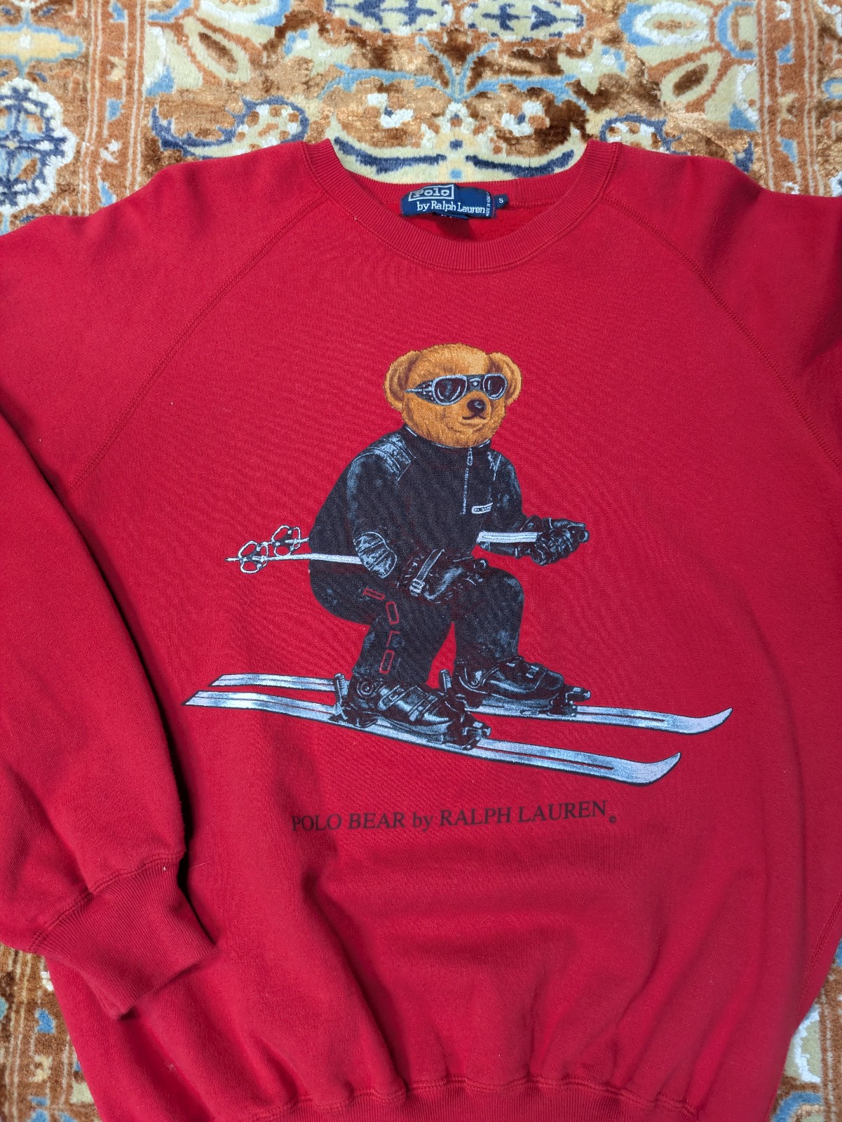 VTG Polo Ralph Lauren Polo Bear Sweatshirt, Small, Skiing Polo Bear