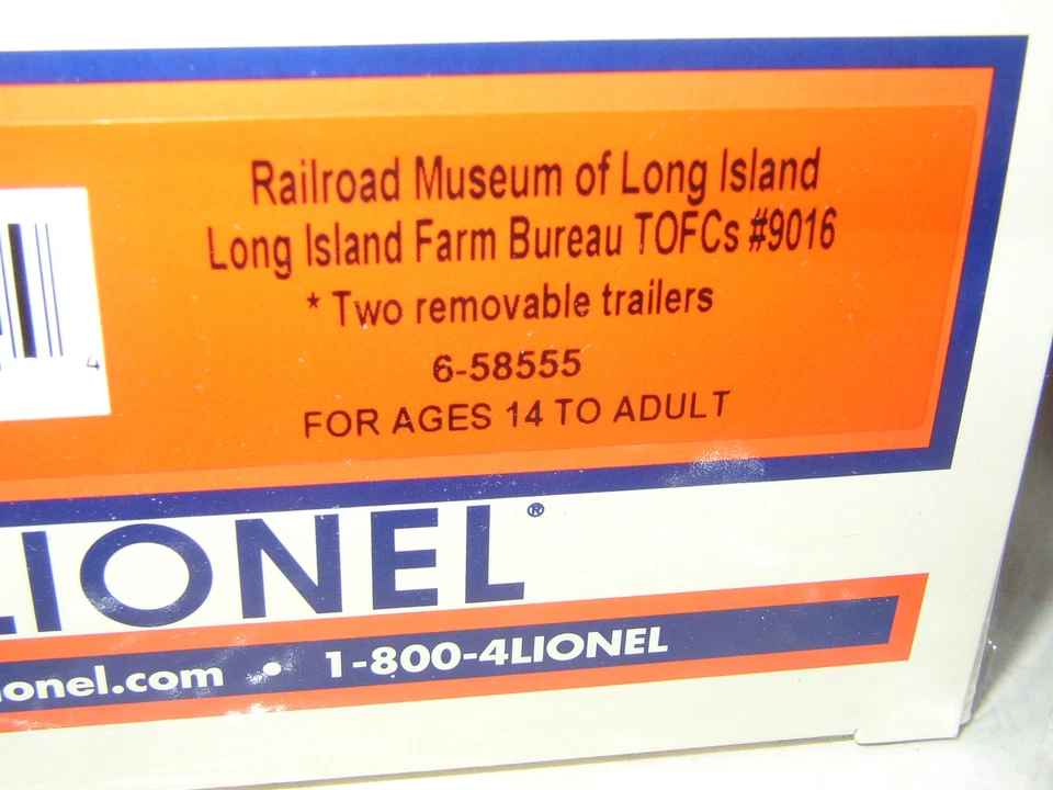 Lionel 6- 58555 Railroad Museum Long Island Farm Bureau TFOC 9016 2 Trailer NEW - Image 3 of 3