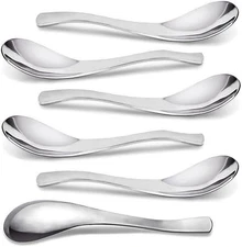 Heavy Weight Soup Spoons Stainless Steel Asian Ramen Utensils
