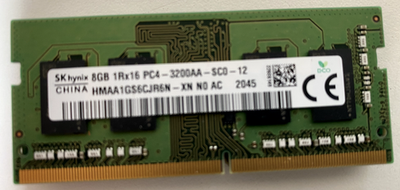 SK Hynix HMAA1GS6CJR6N-XN, 8GB PC4-3200AA DDR4 PC4-25600 SODIMM