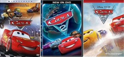 Disney Pixar Cars Trilogy Cars 1 One 2 Two 3 Three 3 DVD Set New