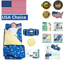 Extra Large Dinosaur Nap Mat with Removable Pillow - Perfect for Kids on the Go