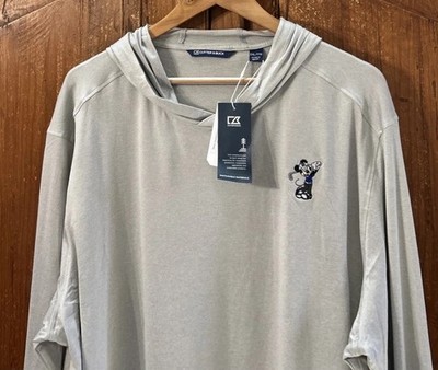 NWT Mens Cutter & Buck Disney Mickey Mouse Epic Comfort Hooded L/S Shirt 2XL New