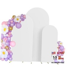 4FT,5FT,6FT Spandex Arch Backdrop Stand Covers Set of 3  4FT 5FT 6FT White