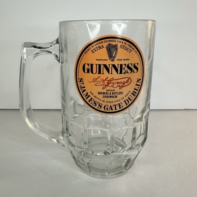 Guinness St James Gate Dublin Glass Beer Stein Ravenhead England 6'' Extra Stout