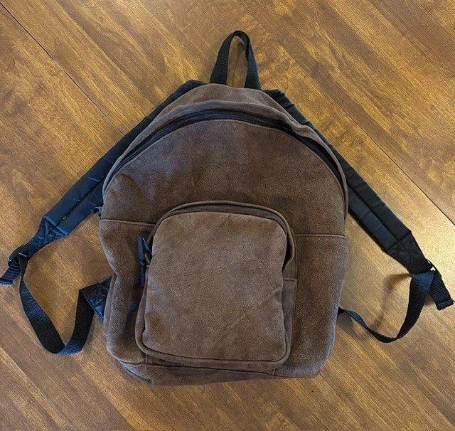 Suede Backpack Brown Bags for Men for sale | eBay