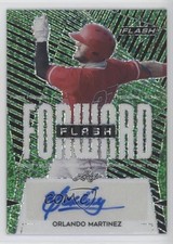 2021 Leaf Flash Flash Forward Green 7/25 Orlando Martinez #OM2 Auto 8d2