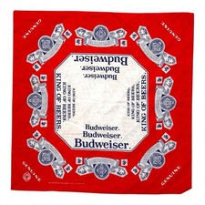 Vintage Budweiser Bandanna Scarf Made in USA King of Beers MCM