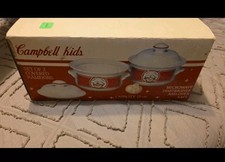 1990 Campbell Kids Covered Ramekin Set