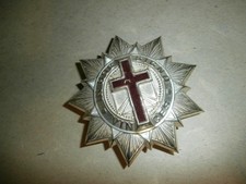 Vintage Knights Templar Masonic In-Hoc  Signo Vinces Sash Metal Badge Emblem