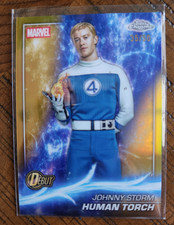 2025 Topps Chrome Marvel Johnny Storm Human Torch Gold Refractor Debut  35/50