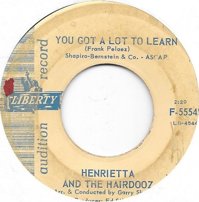 HENRIETTA & THE HAIRDOOZ You Got A Lot To Learn DJ popcorn northern soul 45 HEAR