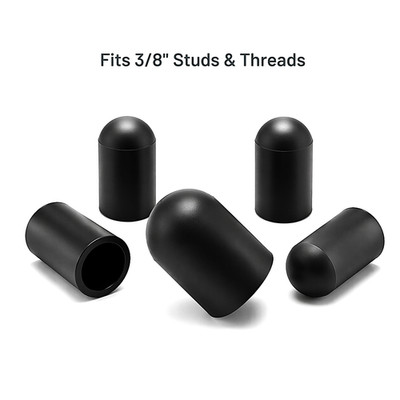 3/8'' ID x 3/4'' L Silicone Masking Caps High Temp 500°F Powder Coating Plugs