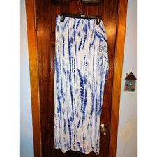 FTF Fashion to Figure Blue White Tie Dye Maxi Skirt Plus Size 3