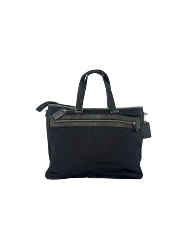 COACH BLACK NYLON WEEKENDER SHOULDER BAG