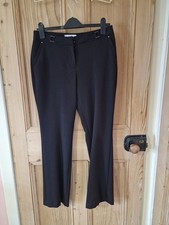 Ladies Wallis Petite Size 10 Black Trousers Smart Office Work