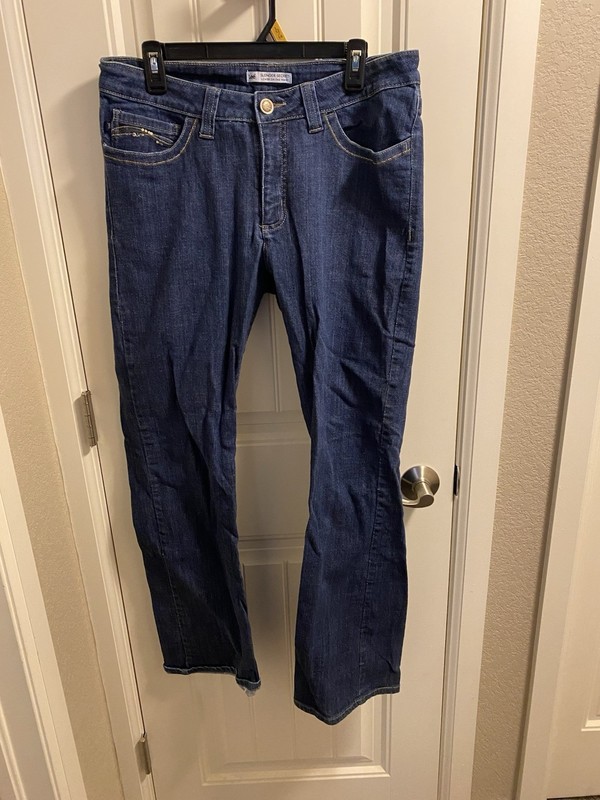 Lee Slender Secret Jeans 12 Lower Waist Stretch Bling Dark Blue Denim No Size Tg