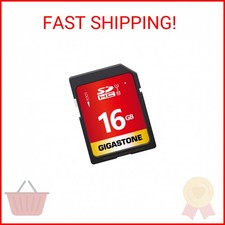 GIGASTONE 16GB SD Card UHS-I U1 Class 10 SDHC Memory Card High-Speed Full HD Vid