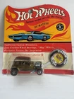 Vintage Hot Wheels Redline ‘32 Ford Vicky Gold -ORIGINAL BLISTER W/BUTTON