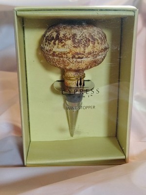 Wine Bottle Stopper Natural Look Decorative In Box by Cypress Home Decor 