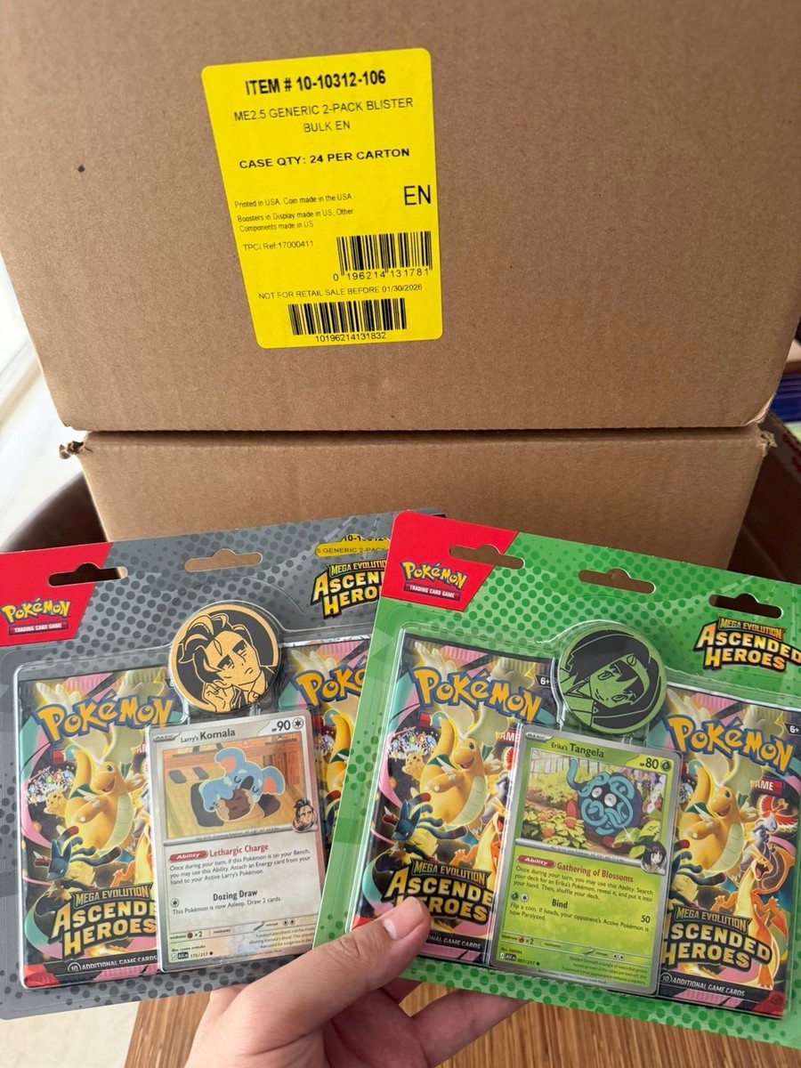 Pokemon TCG: 12x Mega Evolution Ascended Heroes Erika/Larry New