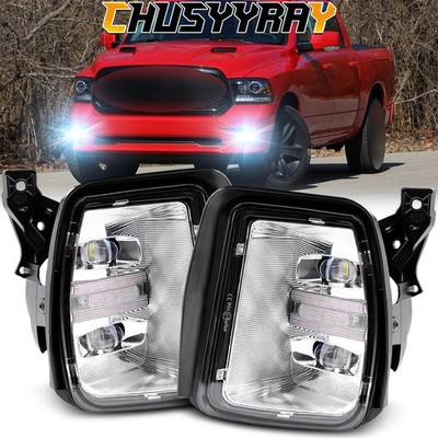 Bumper LED Fog Lights with DRL for Dodge Ram 1500 2013 2014 2015 2016 2017 2018