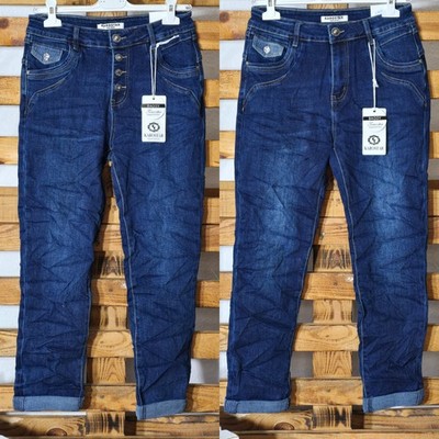 KAROSTAR DAMEN JEANS DENIM COLLECTION BAGGY BLUE  HOSE Gr. 38 BIS 48 TOP AKTUELL