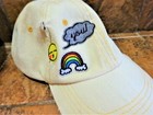 Baseball hat denim patchwork patches distressed emoji rainbow sports summer