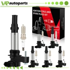 6 For 2008-2009 Cadillac CTS 3.6L V6 Ignition Coil & 6 Iridium Spark Plugs