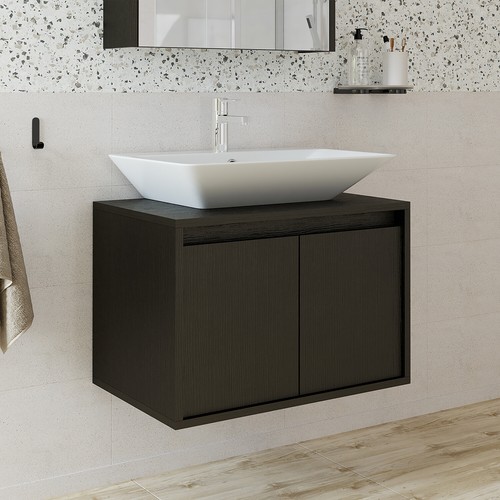 Roomart Badmöbel Waschbecken mit Unterschrank 65 cm in 4 Farben Badschrank - Bild 49 von 54