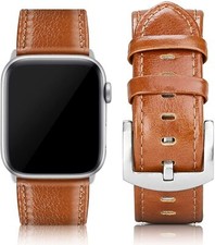 Leather Band for Apple Watch Series 11, 10, 9, 8, 7 - 1, SE for 42/44/45/46/49mm
