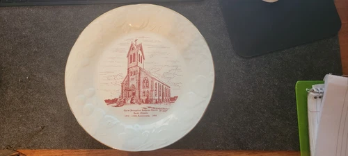 Jacob,IL commemorative church plate 1876-1996 Christ Evangelical Lutheran Church