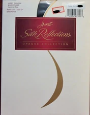 Hanes Silk Reflections Opaque Pantyhose Light Control Top Purple/Pink Size EF 